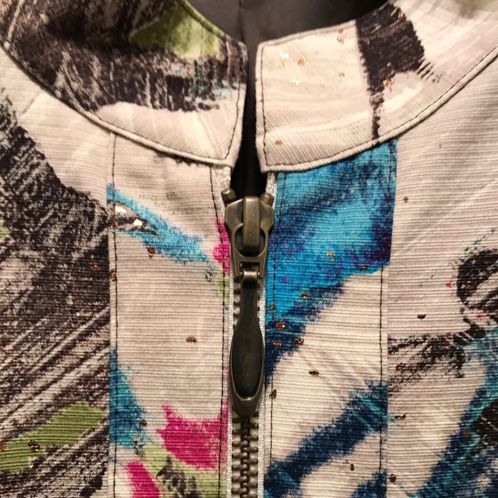 Chico’s Size 3 Multicolored Lightweight Jacket - Picture 5 of 8